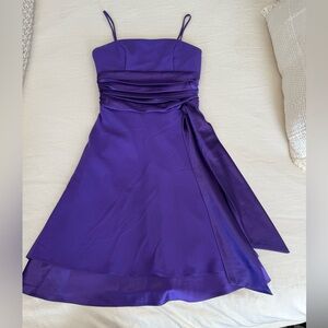Vintage Cinderella spaghetti strap Purple formal Dress